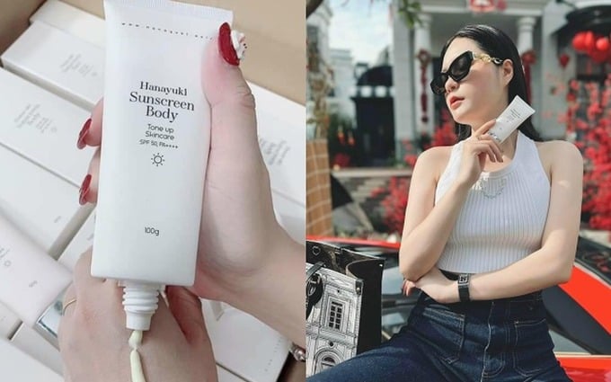 Ca sĩ Đoàn Di Băng giới thiệu sản phẩm Hanayuki Sunscreen Body