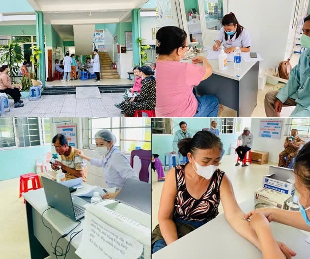 Hình ảnh người dân tham gia khám bệnh tại xã Hoà Nhơn, huyện Hòa Vang, TP. Đà Nẵng