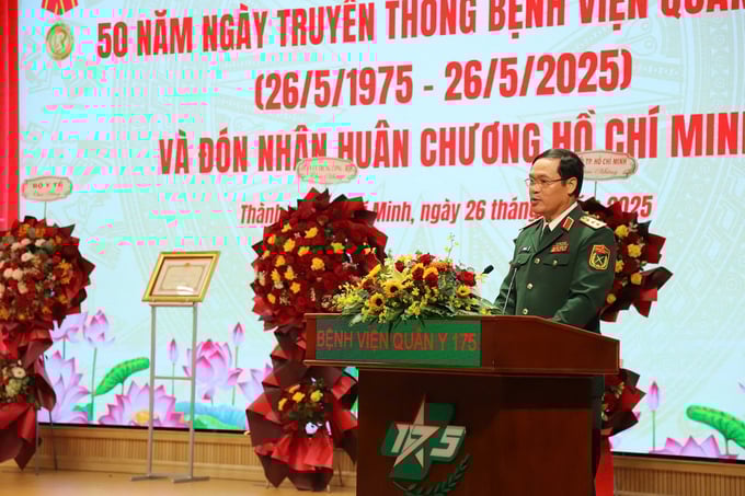 Thượng tướng Vũ Hải Sản – Thứ trưởng Bộ Quốc phòng phát biểu tại buổi lễ
