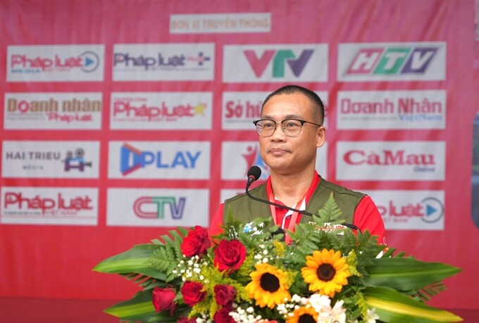 Phó Tổng Biên tập Báo Pháp luật Việt Nam Trần Ngọc Hà phát biểu tại chương trình