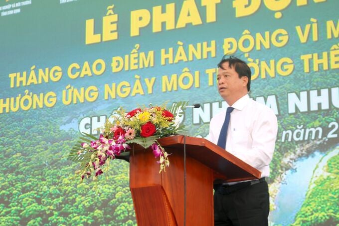 Phó Chủ tịch Thường trực UBND tỉnh Nguyễn Tuấn Thanh phát biểu tại buổi lễ