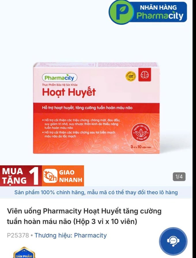 Một trong những sản phẩm mà Pharmacity phân phối bị thu hồi liên quan đến hàng giả