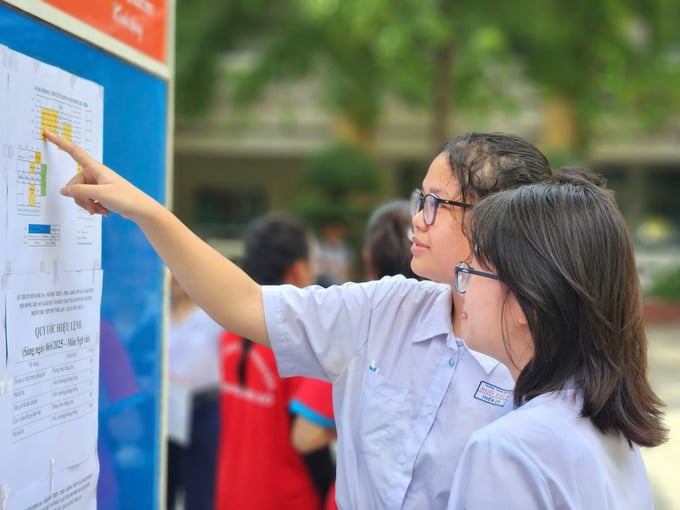 Thí sinh xem sơ đồ phòng thi