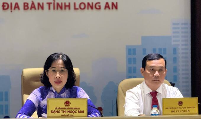 Bà Đặng Thị Ngọc Mai - Phó Chủ tịch HĐND tỉnh Long An kết luận buổi đối thoại