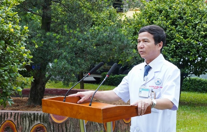 PGS.TS Lê Đình Thanh - Giám đốc Bệnh viện Thống Nhất phát biểu tại buổi lễ