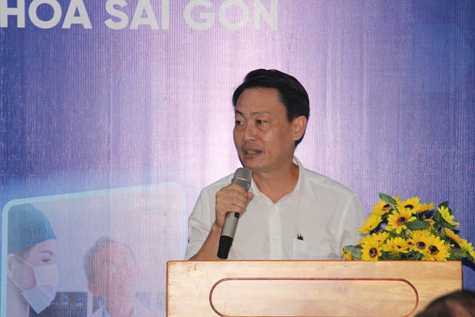 BS.CKII Bùi Nguyễn Thành Long – Phó Trưởng phòng Nghiệp vụ y, Sở Y tế TP.HCM phát biểu tại buổi lễ