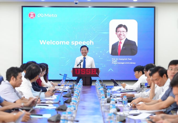 GS.TS Hoàng Anh Tuấn - Hiệu trưởng Trường Đại học Khoa học Xã hội và Nhân văn phát biểu
