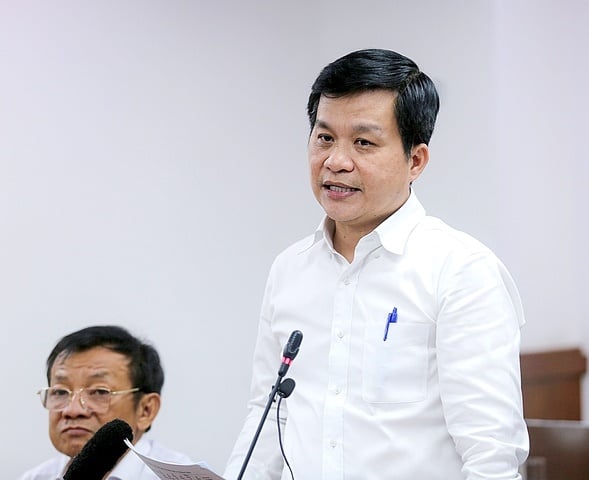 Ông Nguyễn Hồng Tâm - Giám đốc Trung tâm Kiểm soát bệnh tật TP.HCM (HCDC) tại buổi họp báo. Ảnh: Tuổi trẻ