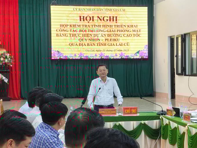 Ông Nguyễn Tự Công Hoàng, Phó Chủ tịch UBND tỉnh Gia Lai phát biểu tại hội nghị