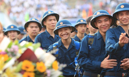 Nụ cười của những tân binh ngày nhập ngũ