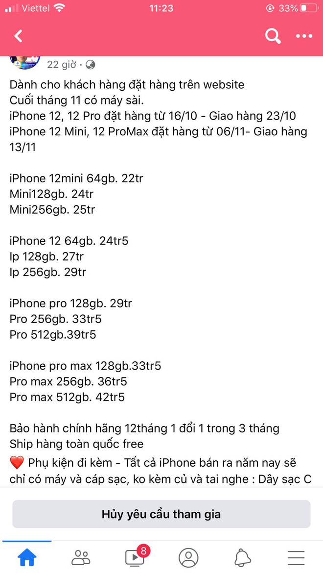 Dân buôn nườm nượp rao bán iPhone 12, giá chiếc rẻ nhất 20 triệu đồng