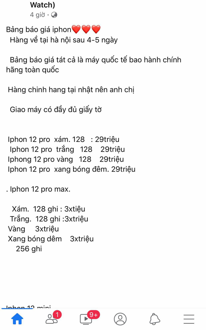 Dân buôn nườm nượp rao bán iPhone 12, giá chiếc rẻ nhất 20 triệu đồng - 1