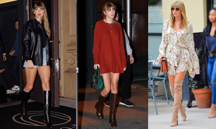 Taylor Swift gợi ý cách lên đồ với boots cao cổ sang xịn mịn, đi làm đi chơi đều đẹp