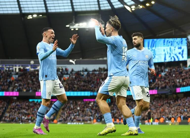 Có lợi thế dẫn trước 2-0 nhưng Man City vẫn đánh rơi 3 điểm trên sân nhà. Ảnh: Getty IMG_7276.jpeg