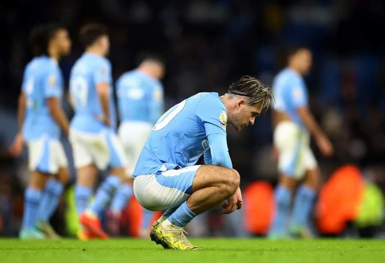 Man City tỏ ra đuối sức trong hành trình bảo vệ chức vô địch Premier League của mình. Ảnh: Getty IMG_7277.jpeg